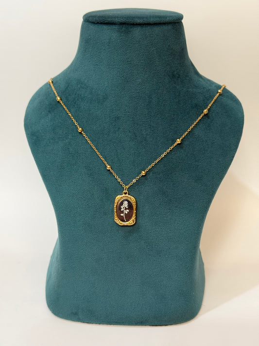 The Rosalie Vintage Rose Necklace
